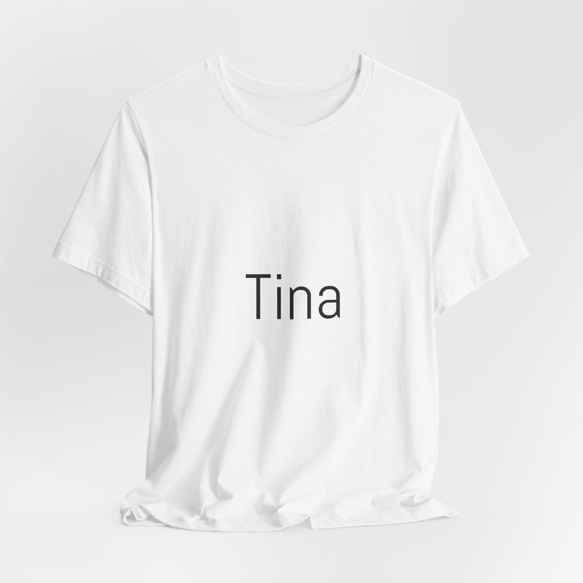 Tina Name Tee — Personalized Minimalist Name T-Shirt