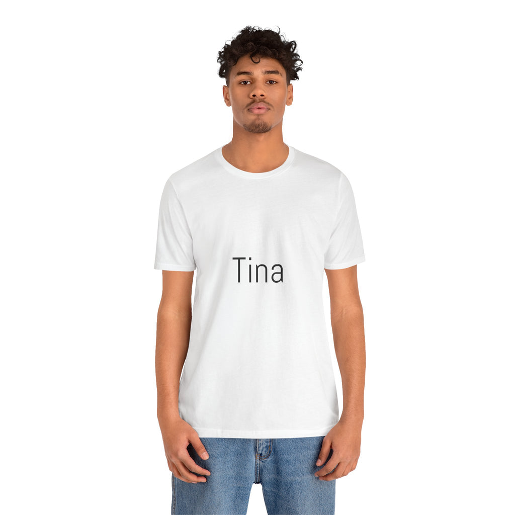 Tina Name Tee — Personalized Minimalist Name T-Shirt