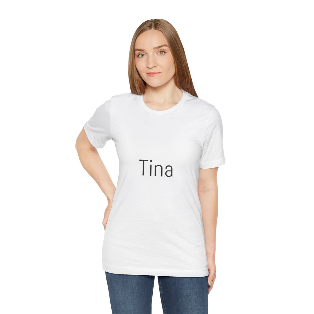 Tina Name Tee — Personalized Minimalist Name T-Shirt